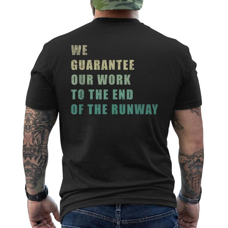 Vintage Aircraft Engineer Mechanic Distressed FunnyMens Back Print T-shirt