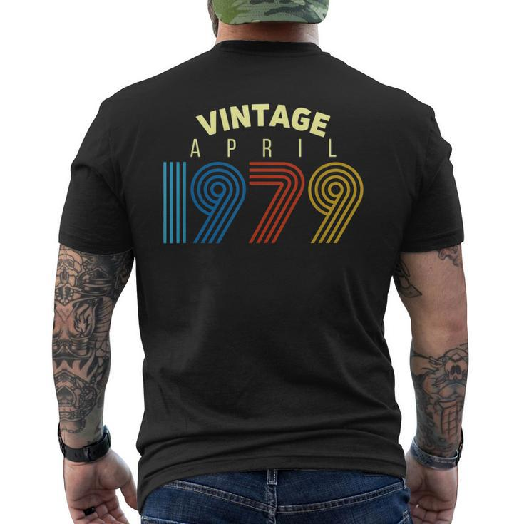 Vintage April 1979 40Th Birthday Men's Back Print T-shirt