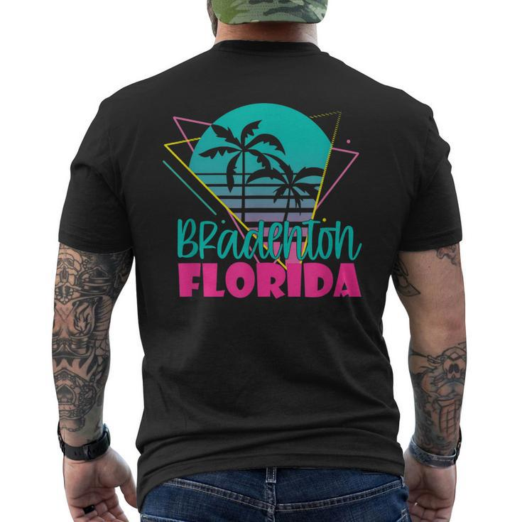 Vintage Beach Vacation Palm Tree Bradenton Florida Men's T-shirt Back Print