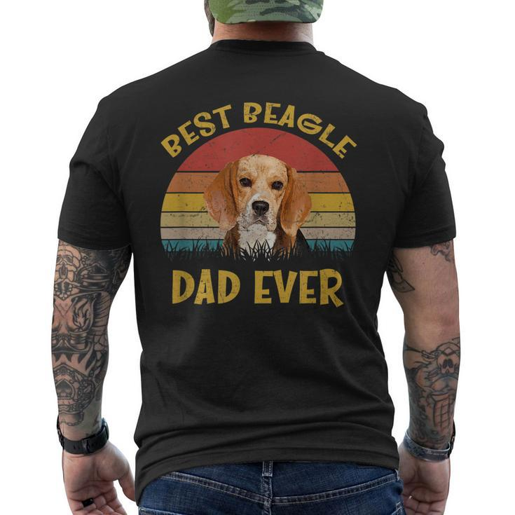 Mens Vintage Beagle Dad Best Beagle Dad Ever Beagle Men's T-shirt Back Print