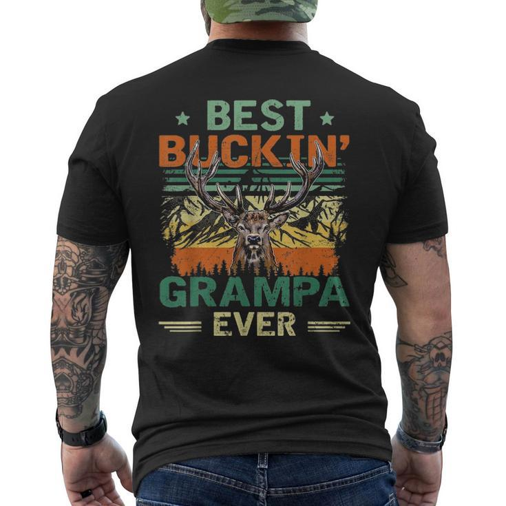 Vintage Best Buckin Grampa Ever Deer Hunters Father Day Men's T-shirt Back Print