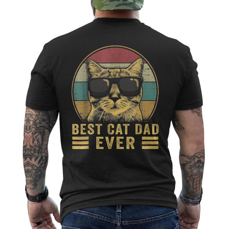 Vintage Best Cat Dad Ever Bump Fit For Men Women Boys Girls Men's T-shirt Back Print