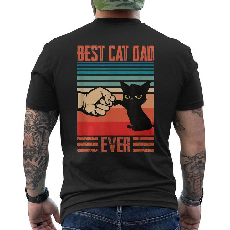 Vintage Best Cat Dad Ever Bump Fit For Best Cat Dad Men's T-shirt Back Print