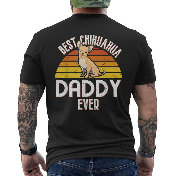 Vintage Best Chihuahua Daddy Ever I Dog Lover Men's Back Print T-shirt