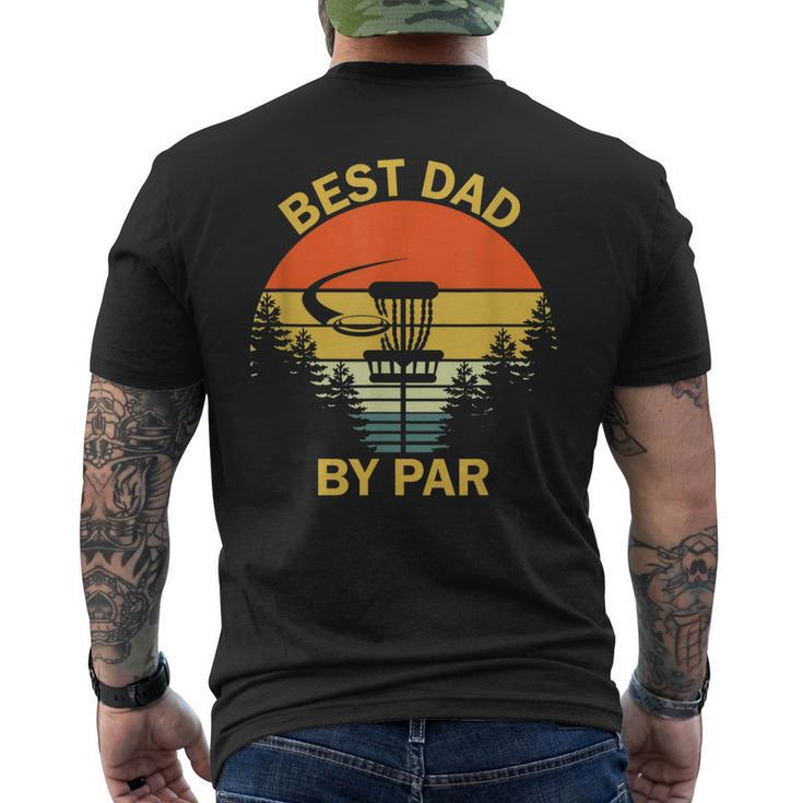Vintage Best Dad By Par Disc Golf  Men Fathers Day Mens Back Print T-shirt