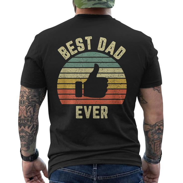 Vintage Best Dad Ever Fathers Day Holiday T Men's Back Print T-shirt