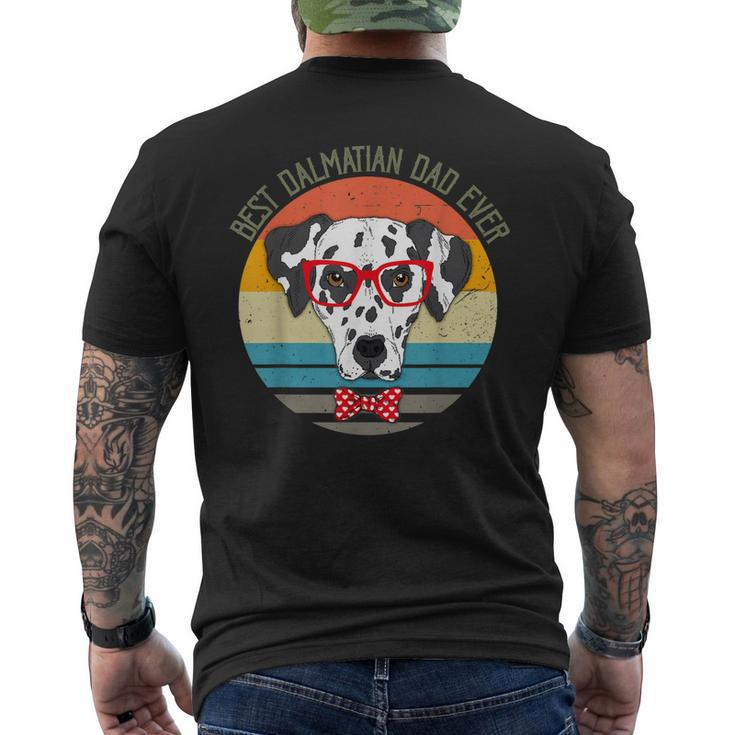 Vintage Best Dalmatian Dad Ever Dog Dad Men's Back Print T-shirt