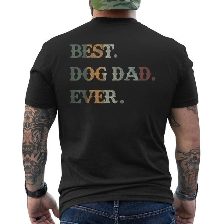 Vintage Best Dog Dad Ever Dogs Father Owner Fathers Day Men's Back Print T-shirt