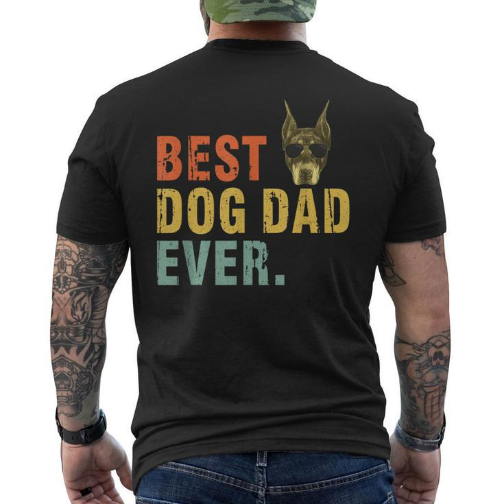 Vintage Best Dog Dad Ever T Doberman Pinscher Men's Back Print T-shirt