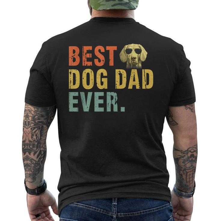 Vintage Best Dog Dad Ever T Weimaraner Men's T-shirt Back Print