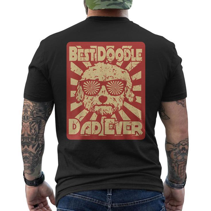 Vintage Best Doodle Dad Ever Goldendoodle Dad Men's Back Print T-shirt