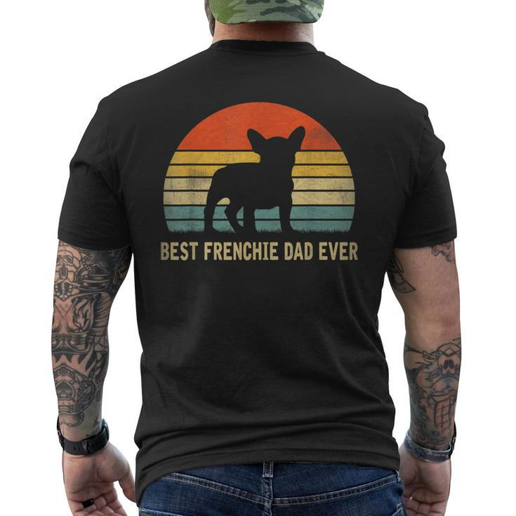 Mens Vintage Best Frenchie Dad Ever Father Day For Dad Men's T-shirt Back Print