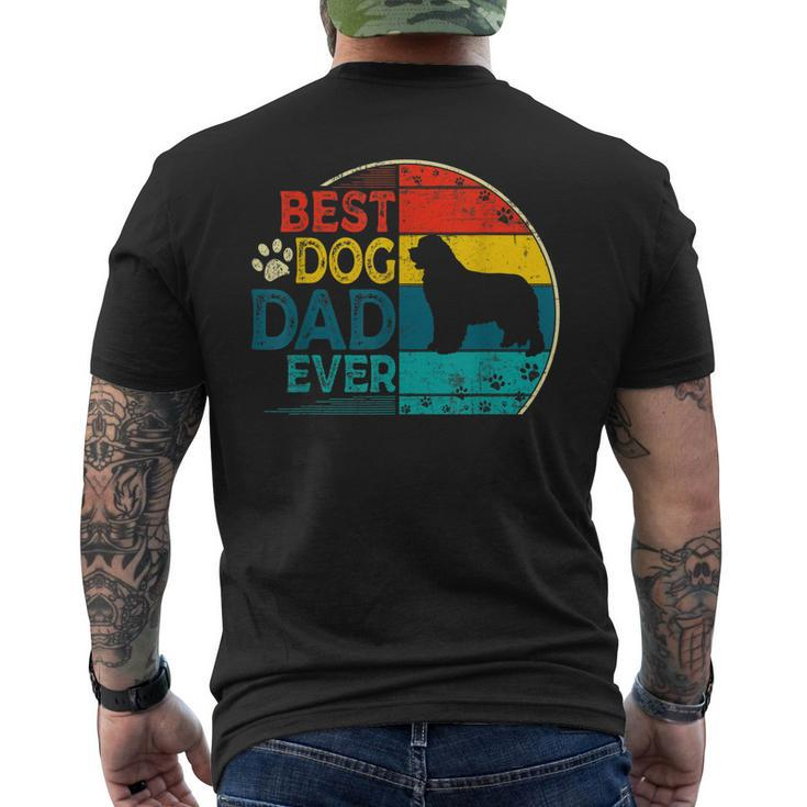 Mens Vintage Best Newfoundland Dog Dad Ever Fathers Day Men's T-shirt Back Print