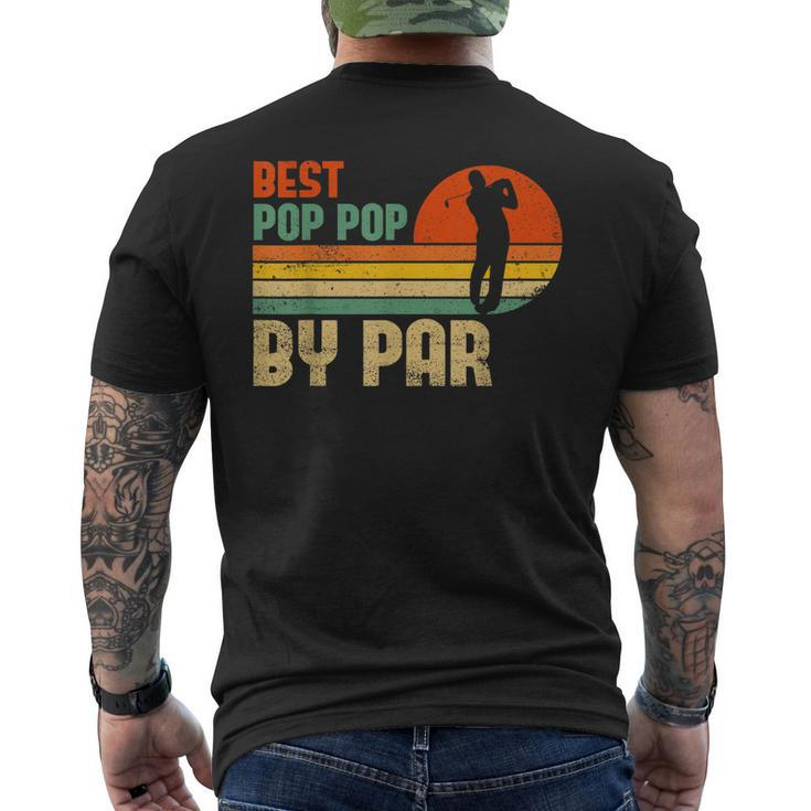 Vintage Best Pop Pop By Par Golf GrandpaDad Men's Back Print T-shirt