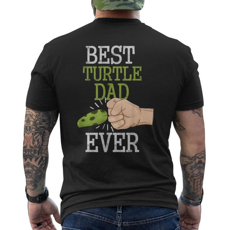 Vintage Best Turtle Dad Ever Fathers Day Animal Lovers Men's Back Print T-shirt