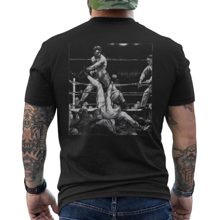 Vintage Boxer Boxing Gloves Boxing Coach Men's T-shirt Back Print
