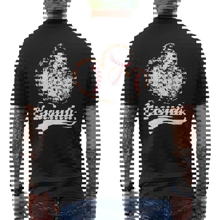 Vintage Cincinnati City Baseball Lover Baseball Fans Men's Back Print T-shirt