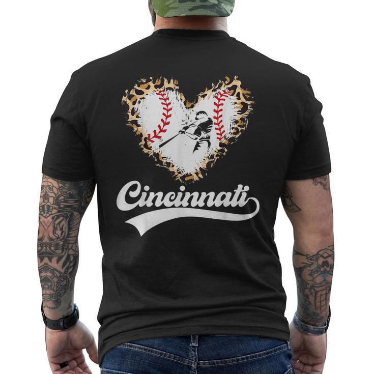 Vintage Cincinnati City Baseball Lovers Baseball Fans Men's Back Print T-shirt