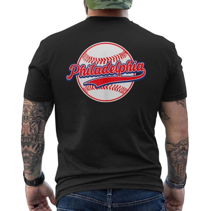 Vintage Distressed Philly Baseball Lovers Philly Fathers Day Men's T-shirt Back Print