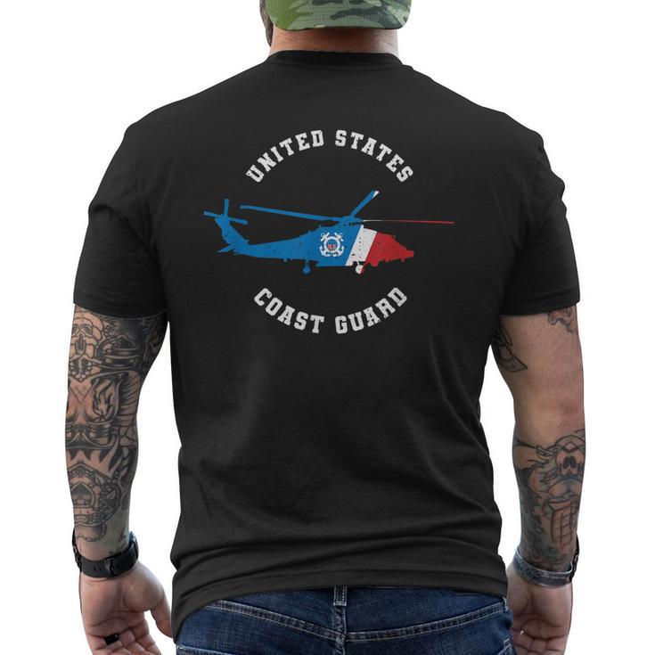 Vintage Distressed United States Coast Guard Uscg Helicopter Men's T-shirt  Back Print | Seseable UK