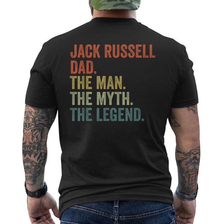 Men Vintage Dog Dad Man Myth Legend Jack Russell Dad Men's T-shirt Back Print