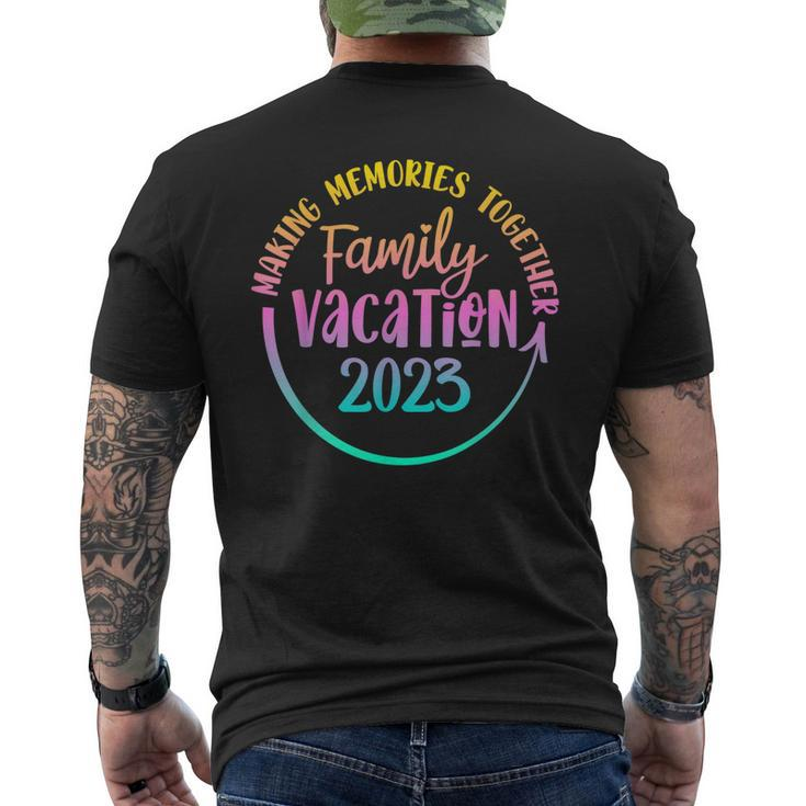 Vintage Family Trip Summer Vacation Beach 2023 Men's Back Print T-shirt