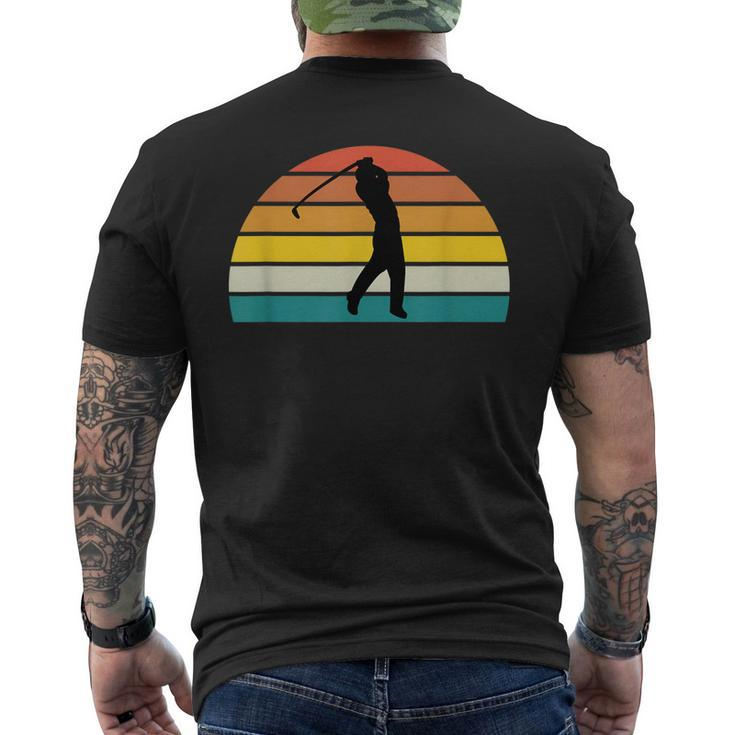 Vintage Golfer Retro Style Golf Lover Dad Grandpa Men's Back Print T-shirt