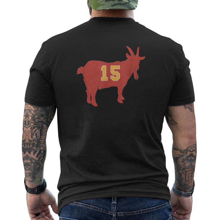 Vintage Grunge Goat 15 Red And Gold Men's Back Print T-shirt
