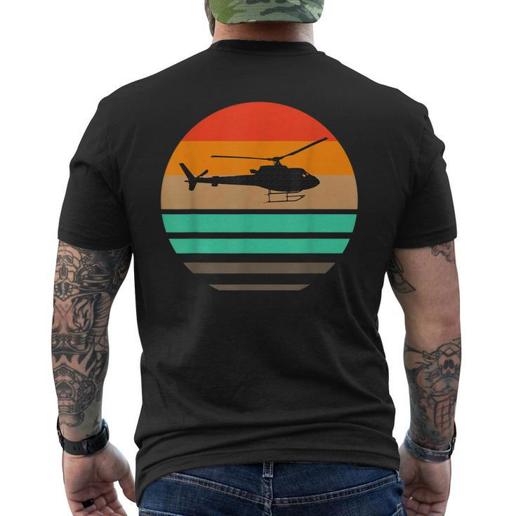 Vintage Helicopter Pilot T  Pilot And Mechanic Gifts Mens Back Print T-shirt