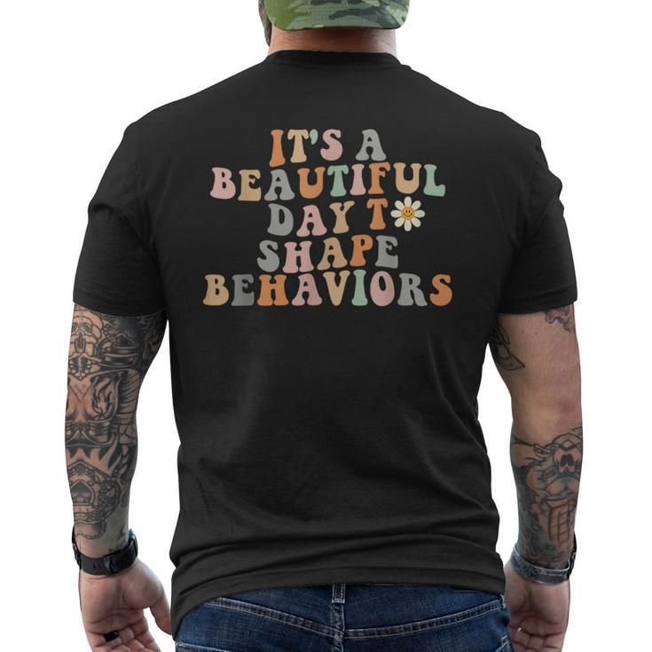 Vintage Its A Beautiful Day To Shape Behaviors Retro Men's Back Print T-shirt