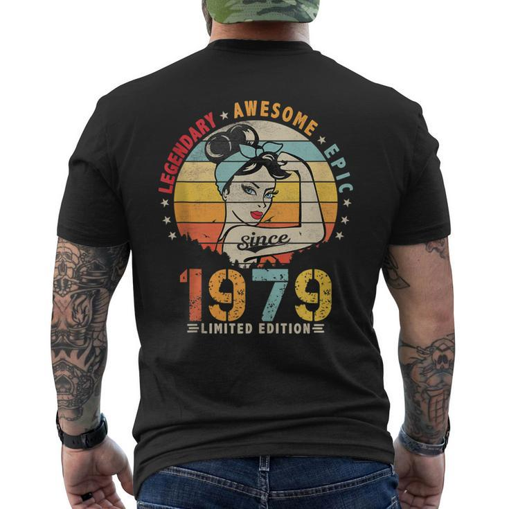 Vintage Legendary Awesome Epic Since 1979 Retro Birthday Men's T-shirt Back Print
