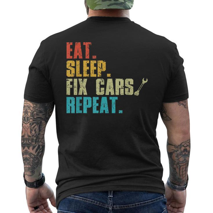 Vintage Mechanic  Men Dad Garage Car Lover Mens Back Print T-shirt