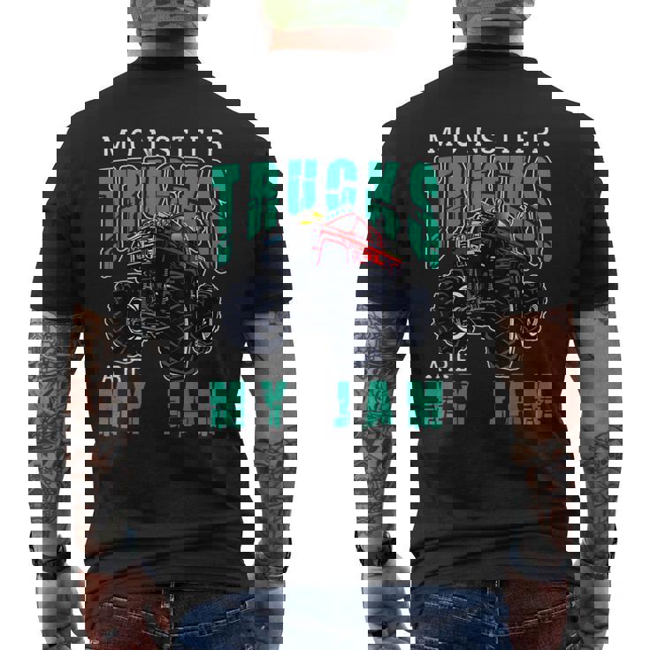 Vintage Monster Truck Retro Style Monster Truck Are My Jam Men's Back Print T-shirt