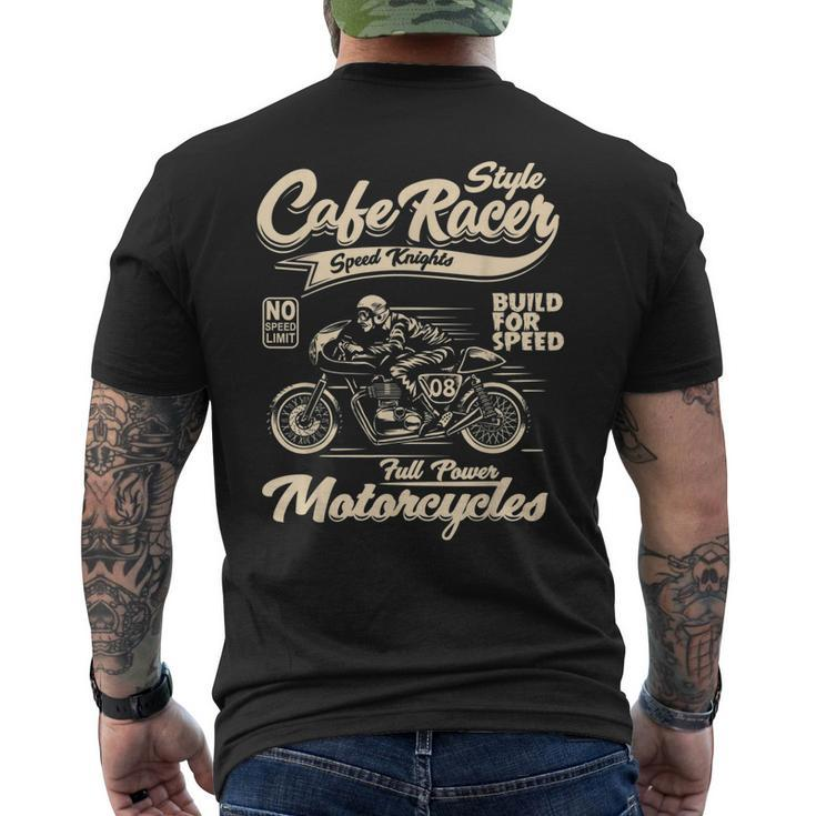 Vintage Motorcycle T Biker T Cafe Racer Men's Back Print T-shirt