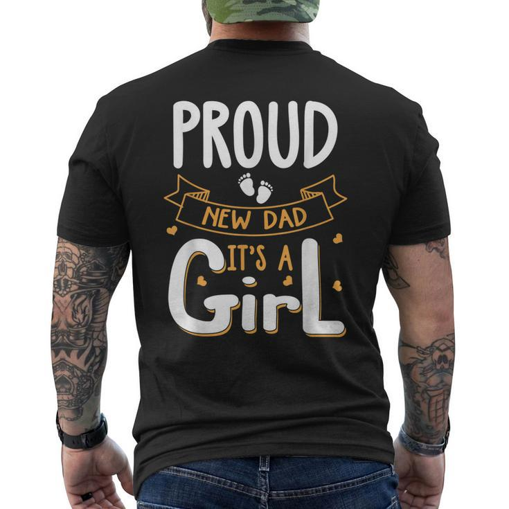 Vintage Proud New Dad Its A Girl Father Daughter Baby Girl Men's T-shirt Back Print