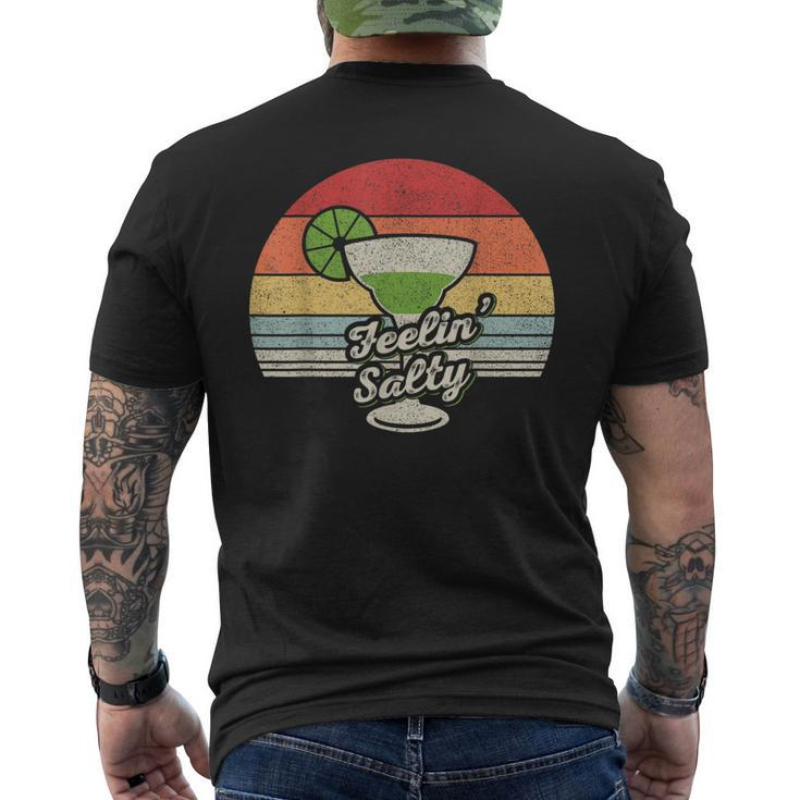 Vintage Retro Feelin Salty Cinco De Mayo Margarita Men's Back Print T-shirt