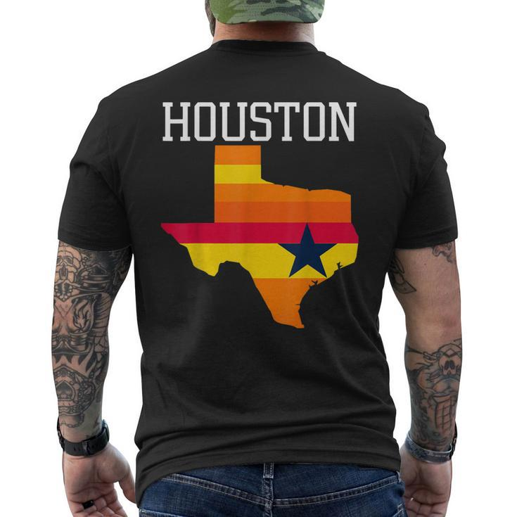 Vintage Retro Houston Texas Men's Back Print T-shirt