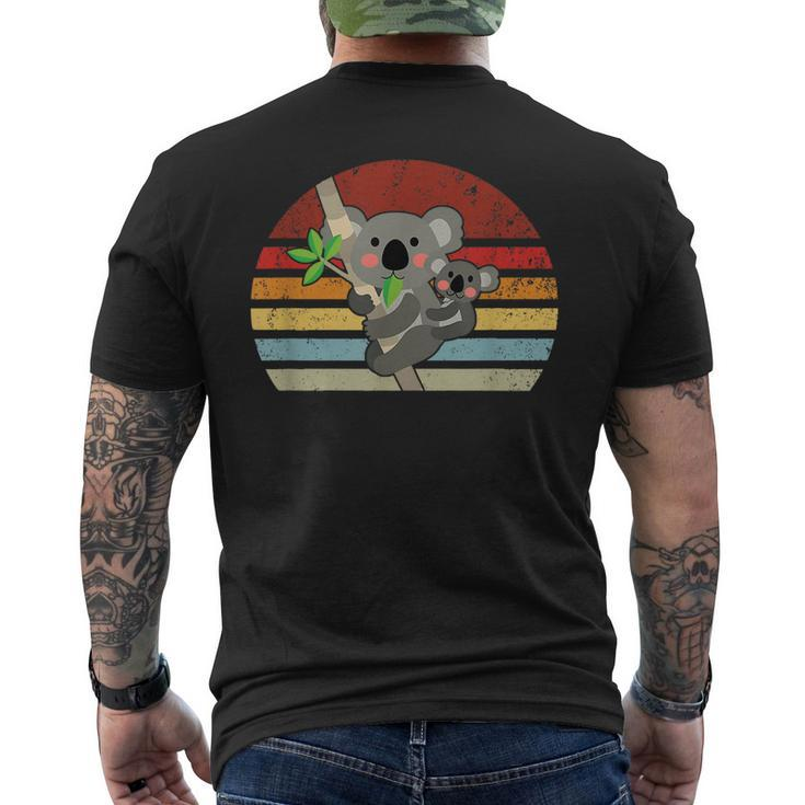 Vintage Retro Koala Love-R Dad Mom Boy Girl Birth-Day Men's T-shirt Back Print