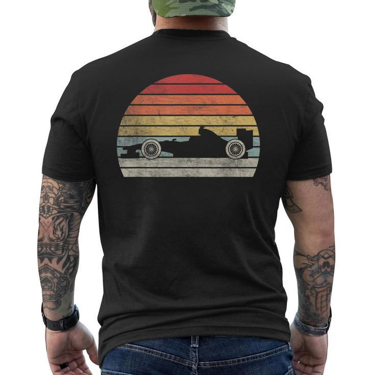 Vintage Retro Mechanic Sport Formula Race Car Men's Back Print T-shirt