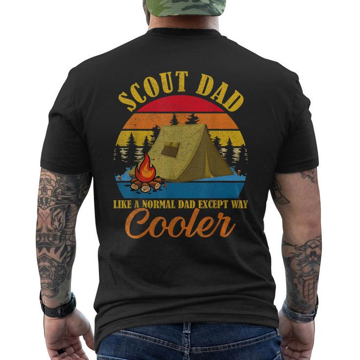 Vintage Scout Dad Except Way Cooler Normal Dad Fathers Day Men's T-shirt Back Print
