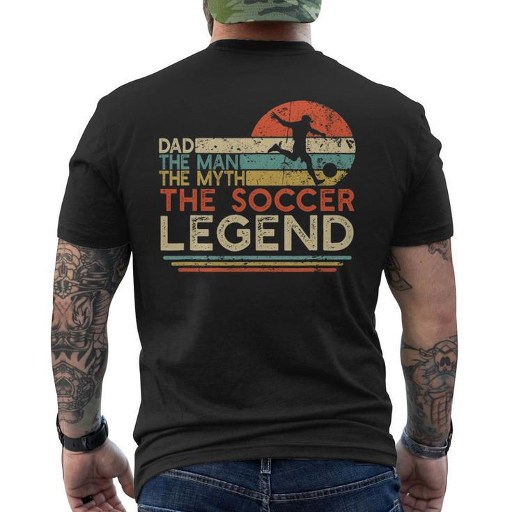 Mens Vintage Soccer Dad The Man The Myth The Legend Men's T-shirt Back Print