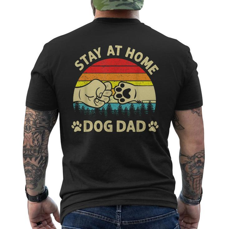 Vintage Stay At Home Dog Dad Retro Dog Lovers Fathers Day Men's T-shirt Back Print