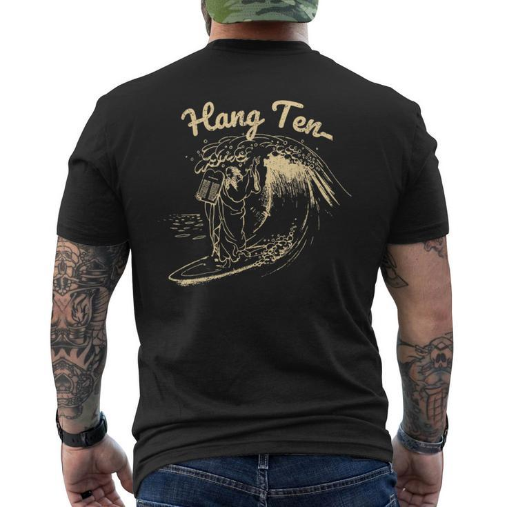 Vintage Surfing Moses Hang Ten Men's T-shirt Back Print