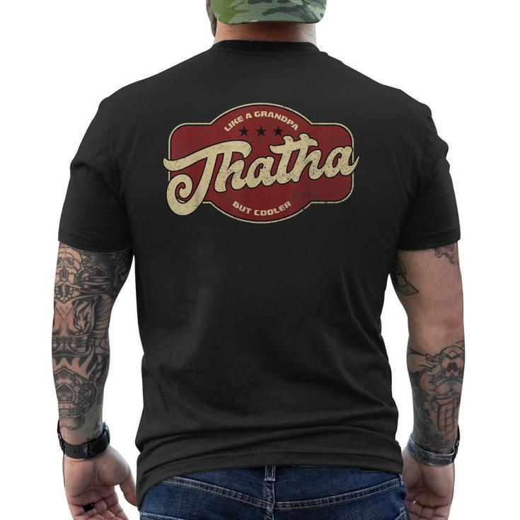 Vintage Thatha Like A Grandpa But Cooler Men's Back Print T-shirt
