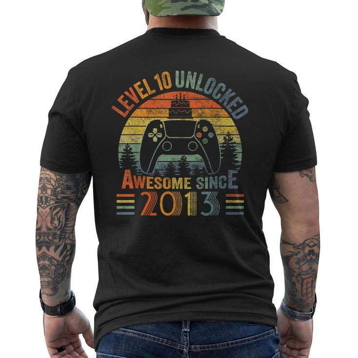 Vintage Unlocked Level 10 Retro Video Controller Birthday Men's Back Print T-shirt