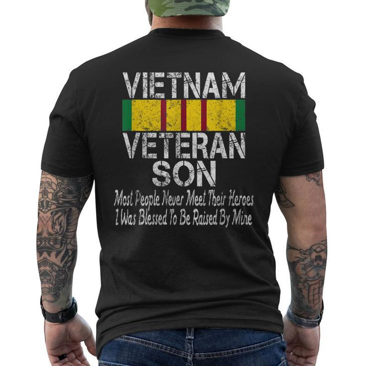 Vintage Us Military Family Vietnam Veteran Son Men's Back Print T-shirt