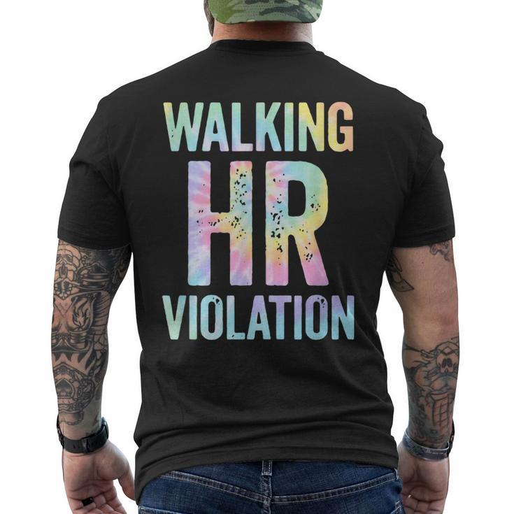 Vintage Walking Hr Violation Hr Human Resources Nigh Tie Dye Men's Back Print T-shirt