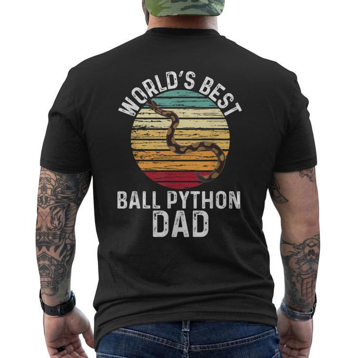 Vintage Worlds Best Ball Python Dad Pet Snake Men's Back Print T-shirt