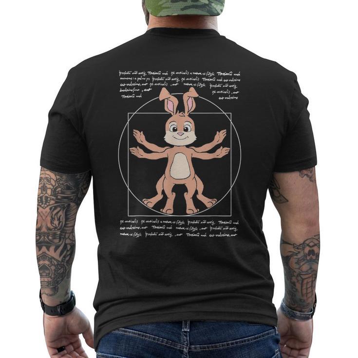 Vitruvian Man Easter Bunny Leonardo Da Vinci Rabbit Men's T-shirt Back ...