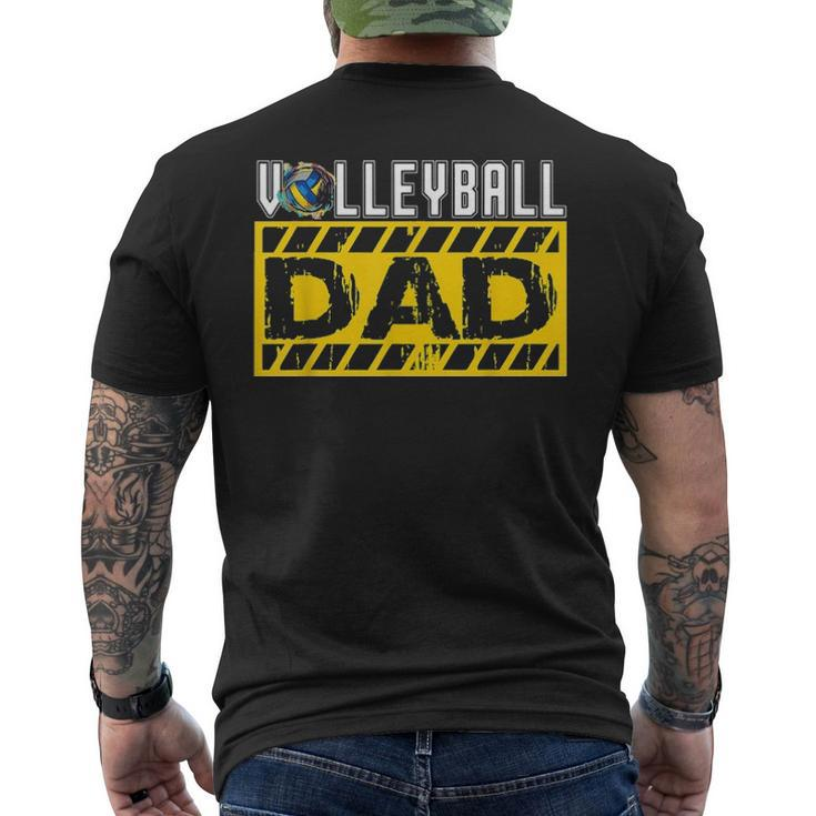 Volleyball Dad For Men Fathers Day Birthday Coach Men's T-shirt Back Print